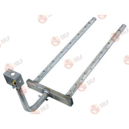 çubuk brülör 2 sıralı, uzunluk 680 mm, genişlik 240 mm, yükseklik 260 mm, salamander ızgara - 1501244 | Self Endüstriyel Yedek P
