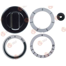 knob kit ø 70mm symbol energy regulator 1-circuit switch 7-position/thermostat 1-10 shaft ø 6x4.6mm - 2320052 | Self Endüstriyel