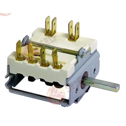 operation switch 7-position 16A shaft ø 6x4.6 mm connection male faston 6.3mm 2-pole - 4520352 | Self Endüstriyel Spare Part