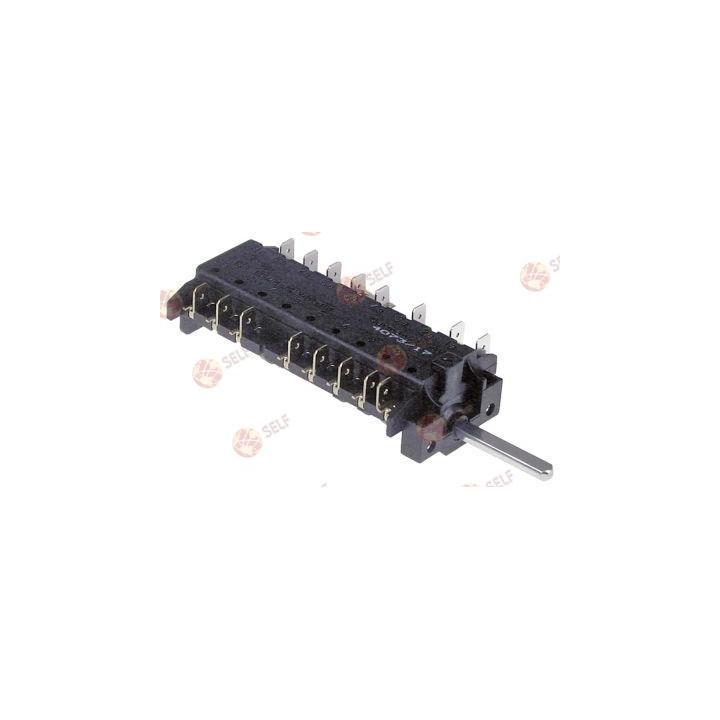 çalışma anahtarı 7 konumlu mil çapı 6x4,6 mm mil uzunluğu 34 mm bağlantı erkek faston 6,3 mm - 4520480 | Self Endüstriyel Yedek 