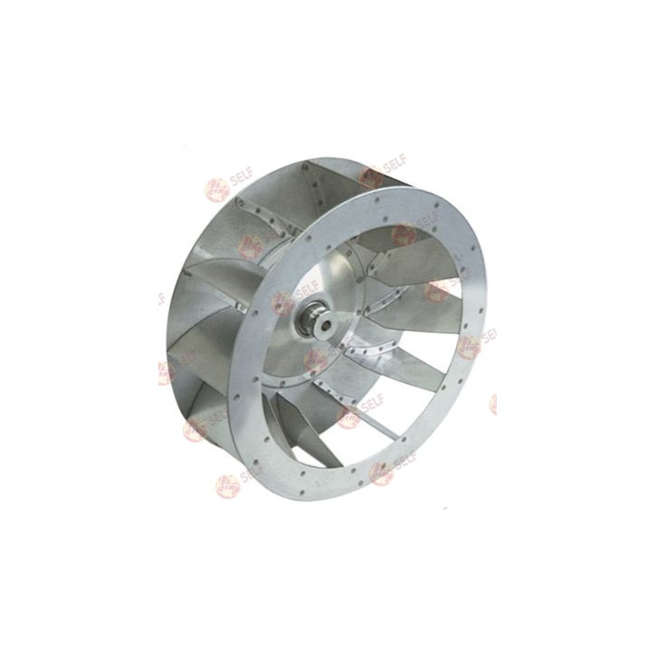 fan çarkı D1 ø 330 mm H1 110 mm kanatlar 12 D2 ø 12 mm D3 ø 24 mm H2 47 mm - 9340014 | Self Endüstriyel Yedek Parça