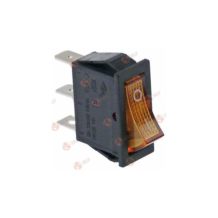 basmalı anahtar montaj ölçüleri 30x11 mm turuncu 1NO/gösterge ışığı 250 V 16 A 0-I - 4520535 | Self Endüstriyel Yedek Parça
