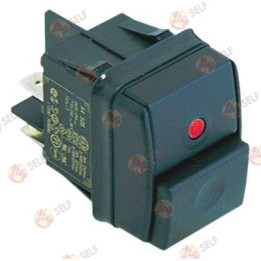 basmalı anahtar montaj ölçüleri 30x22 mm kırmızı 2NO 250V 12A bağlantı erkek faston 6,3 mm - 4520581 | Self Endüstriyel Yedek Pa