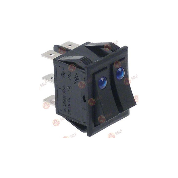 basmalı anahtar montaj ölçüleri 30x22 mm mavi/mavi 1NO/NO 250 V 16 A ışıklı - 4520689 | Self Endüstriyel Yedek Parça