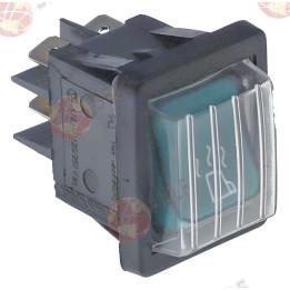 مقاسات تركيب مفتاح الروكر 30 × 22 مم أخضر 2NO 250 فولت 16 أمبير مضيء لسخان الأكواب - 3000021 | Self Endüstriyel