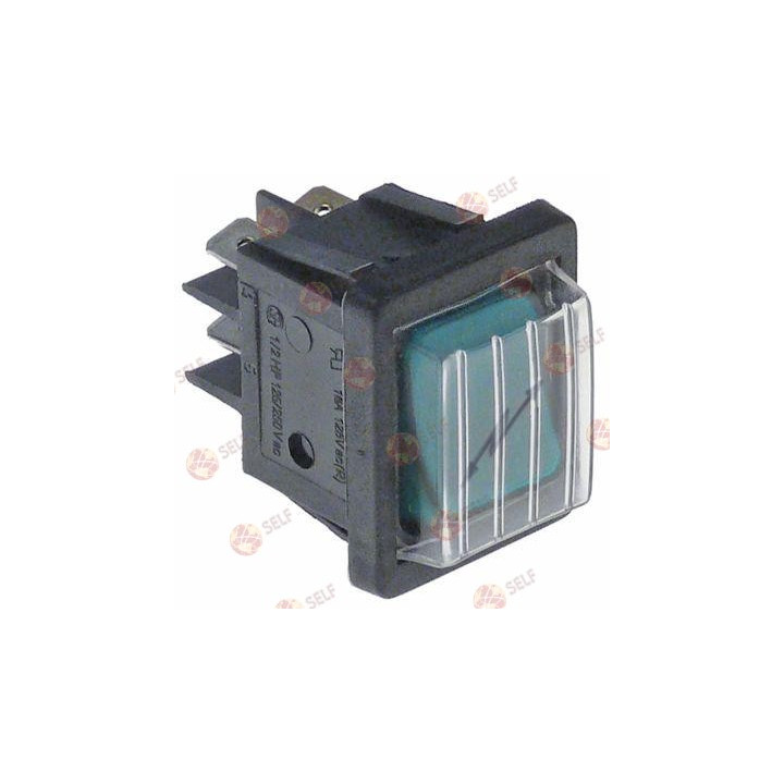 basmalı anahtar montaj ölçüleri 30x22 mm yeşil 2NO 250 V 16 A ışıklı flaş - 4520692 | Self Endüstriyel Yedek Parça