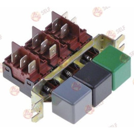 anahtar kombinasyonu üçlü gri/siyah/yeşil 1CO/1CO/2NO 250V 10A bağlantı erkek faston 6,3 mm - 4520776 | Self Endüstriyel Yedek P