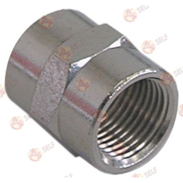 manşon bağlantısı 1/2" - 1/2" nikel kaplı pirinç WS 26 toplam uzunluk 30 mm - 9720106 | Self Endüstriyel Yedek Parça