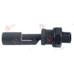 مفتاح تعويم، سن اللولب M16x1.5، 1NO أو 1NC، قطر 17,5 مم، طول 96 مم، تثبيت بقطر 19 مم، 250 فولت، 0,5 أمبير، موصل فاستون ذكر 6.3 م