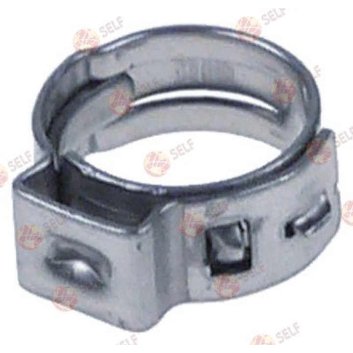 tek kulaklı kelepçe boyut 7,8-9,5 mm genişlik 5 mm şerit kalınlığı 0,6 mm SS W4 - 3381242 | Self Endüstriyel Yedek Parça