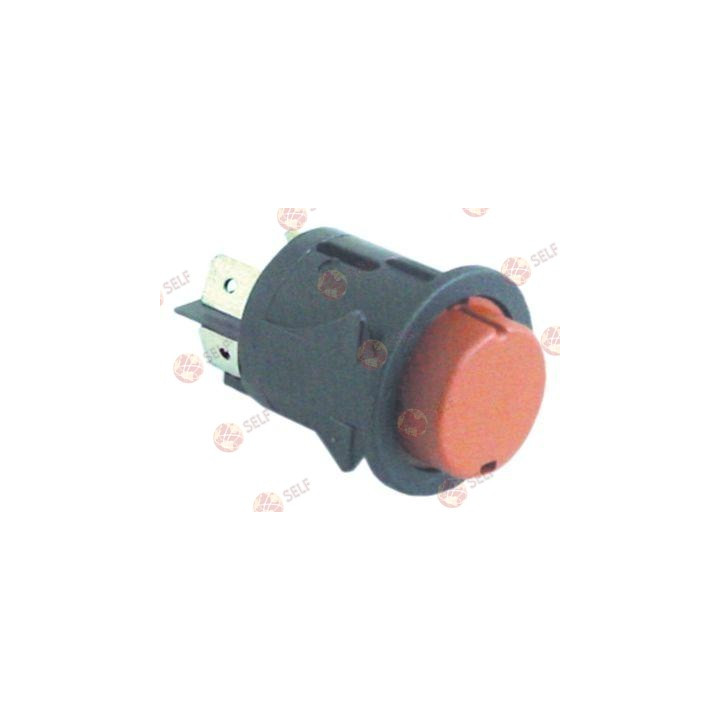 anlık basma düğmesi, montaj çapı 25 mm 250 V 16 A 2NO erkek bağlantı 6,3 mm yuvarlak kırmızı - 2140595 | Self Endüstriyel Yedek 