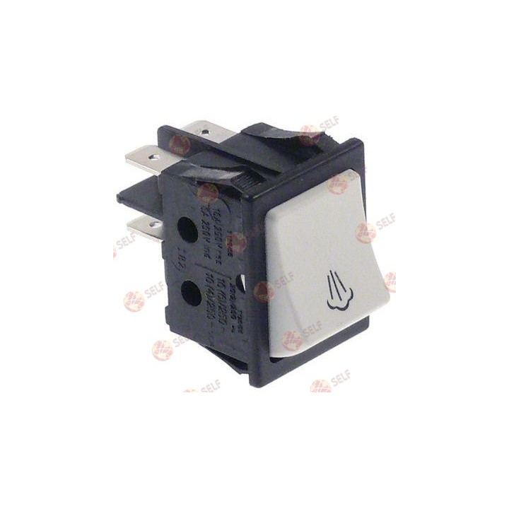 basmalı anahtar montaj ölçüleri 30x22 mm beyaz 2NO 250V 16A buhar bağlantısı erkek faston 6,3 mm - 4521260 | Self Endüstriyel Ye
