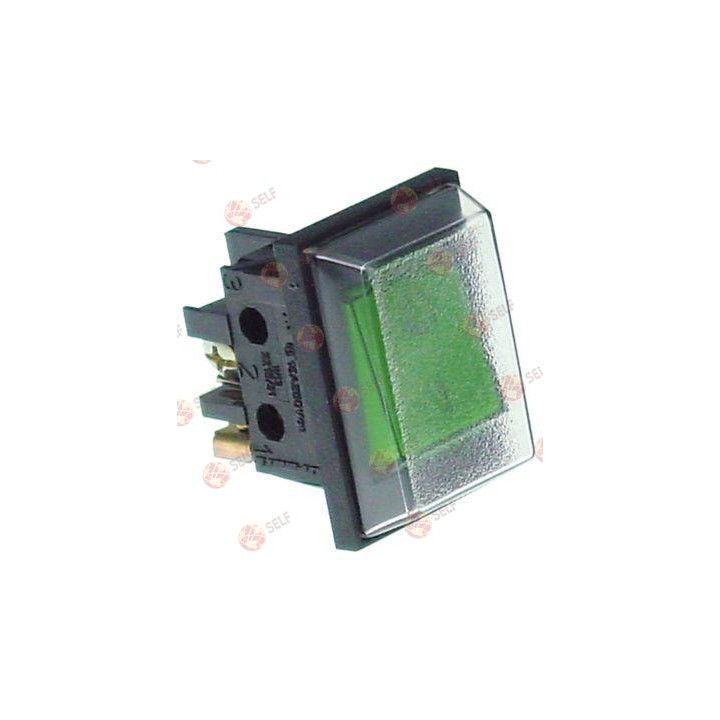 346495 / 301036 ile değiştirilmiştir / basmalı anahtar montaj ölçüleri 30x22 mm yeşil 2NO 250 V 16 A ışıklı 0-I vidalı bağlantı 