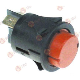 basmalı anahtar, montaj ø 25 mm kırmızı 1NO 250 V 16 A bağlantı erkek faston 6,3 mm - 4521409 | Self Endüstriyel Yedek Parça