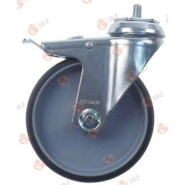 döner frenli döner tekerlek, çap 125 mm, dişli gövde, krom kaplı çelik, taşıma kapasitesi 90 kg - 4840068 | Self Endüstriyel Yed