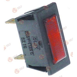 gösterge lambası montaj ölçüleri 27,4x12,4 mm 230V kırmızı bağlantı erkek faston 6,3 mm - 3640038 | Self Endüstriyel Yedek Parça