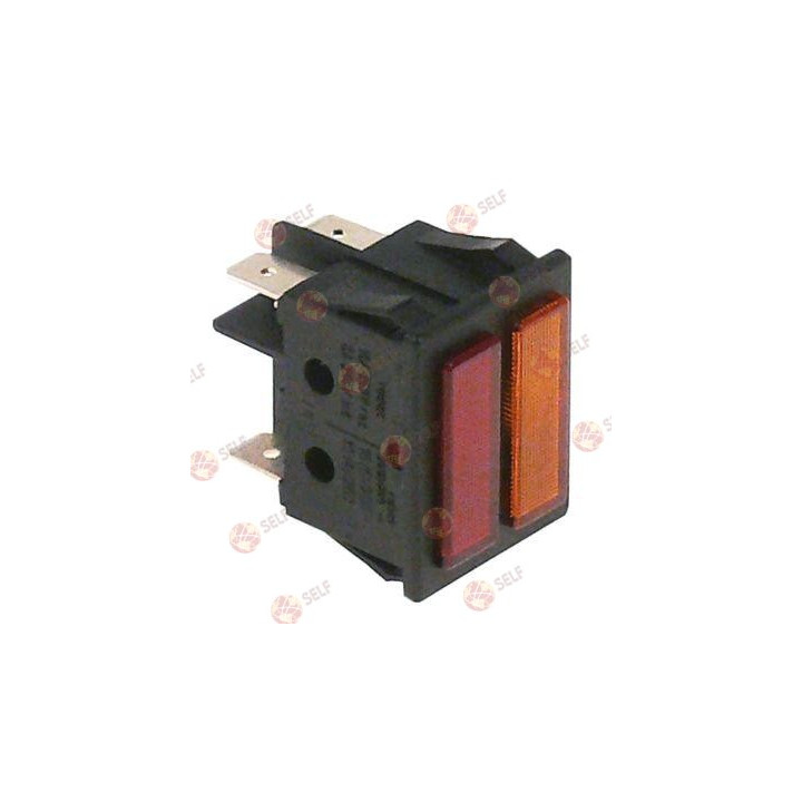 gösterge lambası montaj ölçüleri 30x22 mm 230 V sarı/kırmızı bağlantı erkek faston 6,3 mm - 3640046 | Self Endüstriyel Yedek Par