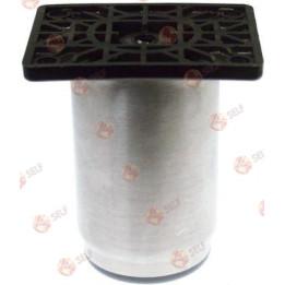cihaz ayak borusu ø 67 mm, plaka boyutu 80x100 mm, delik aralığı 60x80 mm, Y 115-185 mm, paslanmaz çelik boyutu 2 2/3" - 1660004