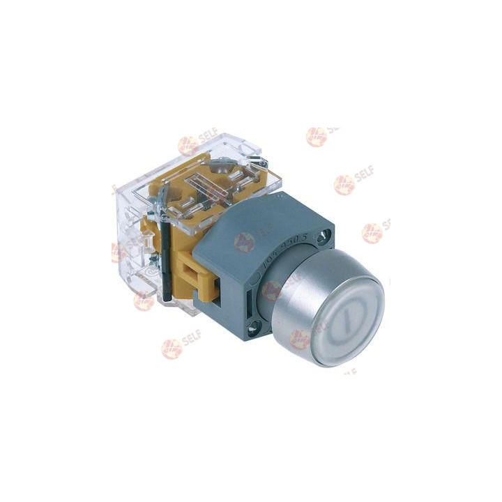 basmalı anahtar, montaj çapı 22,3 mm, şeffaf, 2NO, 230 V, 6 A, ana anahtar bağlantılı vidalı - 4521564 | Self Endüstriyel Yedek 