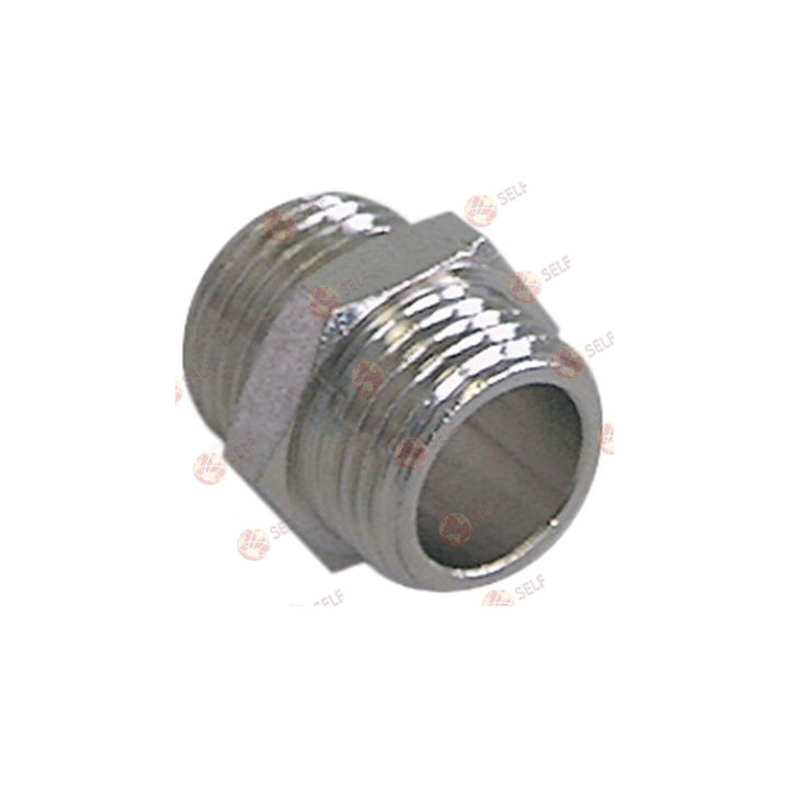 çift nipel nikel kaplı pirinç bağlantı 1/8" - 1/8" Adet 1 adet - 1720072 | Self Endüstriyel Yedek Parça