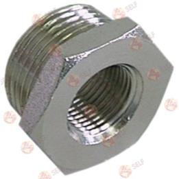 reduction 1/2" - 1/4" total length 15,5mm ws24 nickel-plated brass - 9880010 | Self Endüstriyel Spare Part