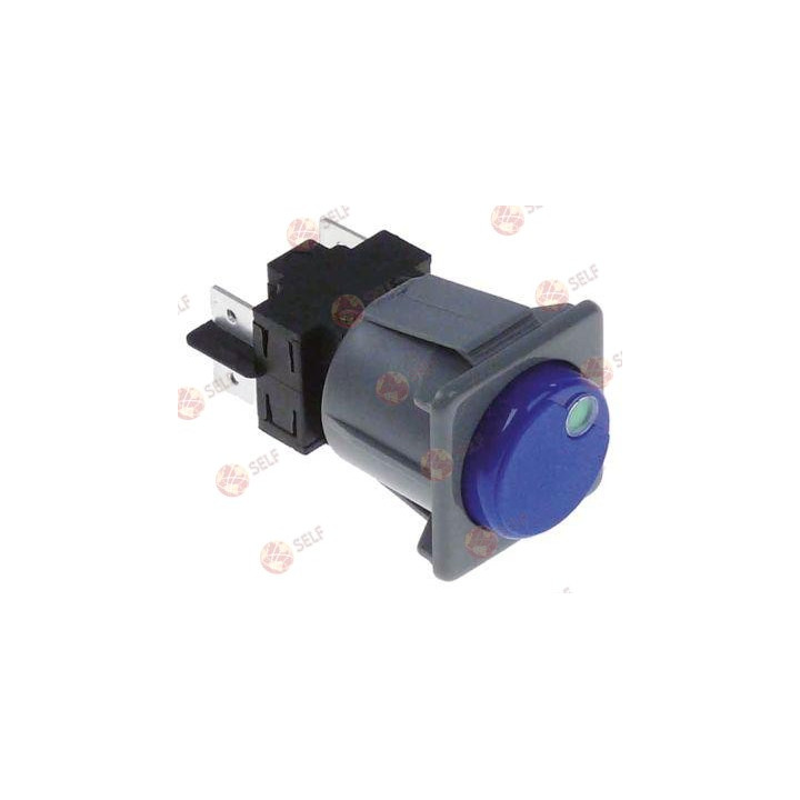 düğme montaj boyutları 28,5x28,5 mm 250 V 16 A 2NO bağlı. erkek 6,3 mm yuvarlak mavi - 2140720 | Self Endüstriyel Yedek Parça