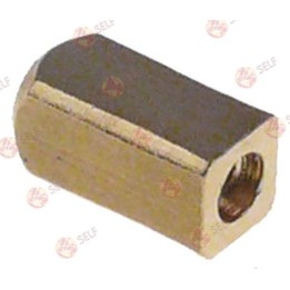 cıvata, kare başlı, pirinç, M3 dişli, uzunluk 11,8 mm, genişlik 6 mm, yükseklik 6 mm, diş uzunluğu 11,5 mm - 4560566 | Self Endü