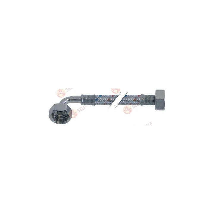 esnek hortum paslanmaz çelik örgülü düz-kavisli dn10 bağlantı 1: 1/2" bağlantı 2: 1/2" uzunluk 1500 mm - 1361763 | Self Endüstri