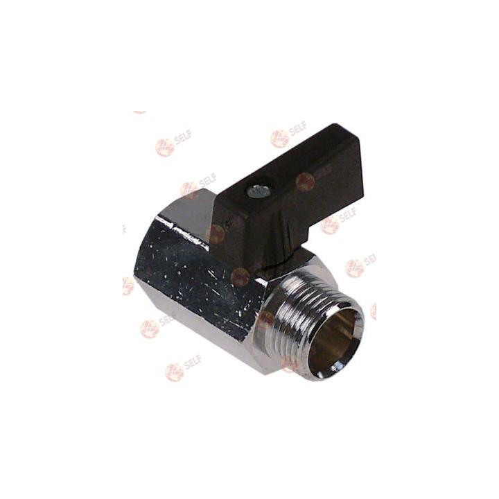 küre vanası bağlantısı 3/8" IT - 3/8" ET DN8 toplam uzunluk 40 mm pirinç - 1542143 | Self Endüstriyel Yedek Parça