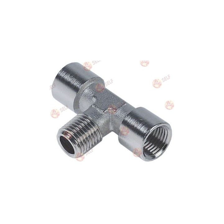 T-parça dişli 1/4" IT - 1/4" ET - 1/4" IT nikel kaplı pirinç L 49 mm - 10180042 | Self Endüstriyel Yedek Parça