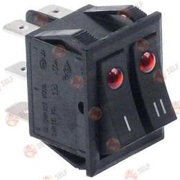 مقاسات تركيب مفتاح متأرجح 30 × 22 مم برتقالي/برتقالي 1NO/NO 250 فولت 16 أمبير مضيء 0-I/0-II - 4521753 | Self Endüstriyel
