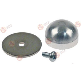 düğme, yükseklik 12,2 mm, çap 22 mm, gümüş, adet: 1 - 2141714 | Self Endüstriyel Yedek Parça