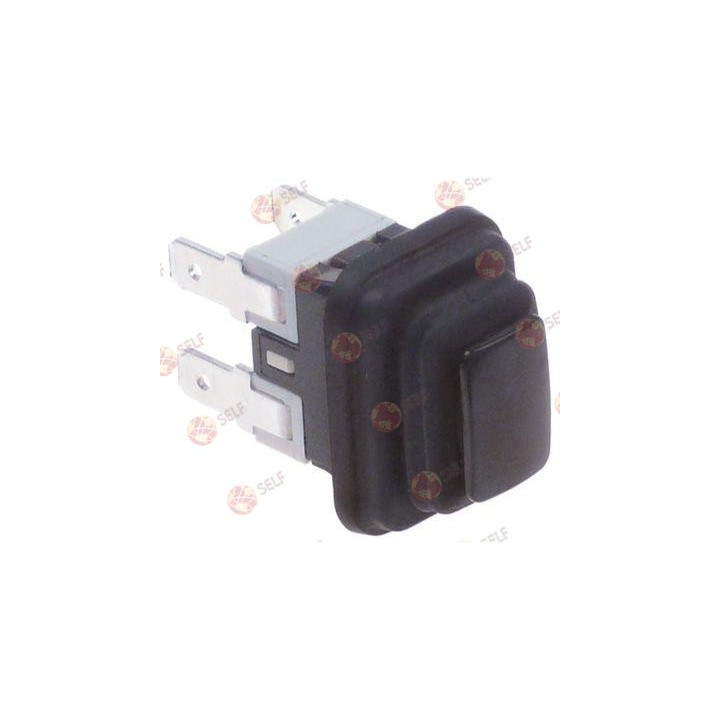 anlık basmalı düğme, montaj boyutu 19x13 mm, 250 V, 16 A, 2 NO, erkek 6,3 mm, dikdörtgen, siyah - 2140768 | Self Endüstriyel Yed