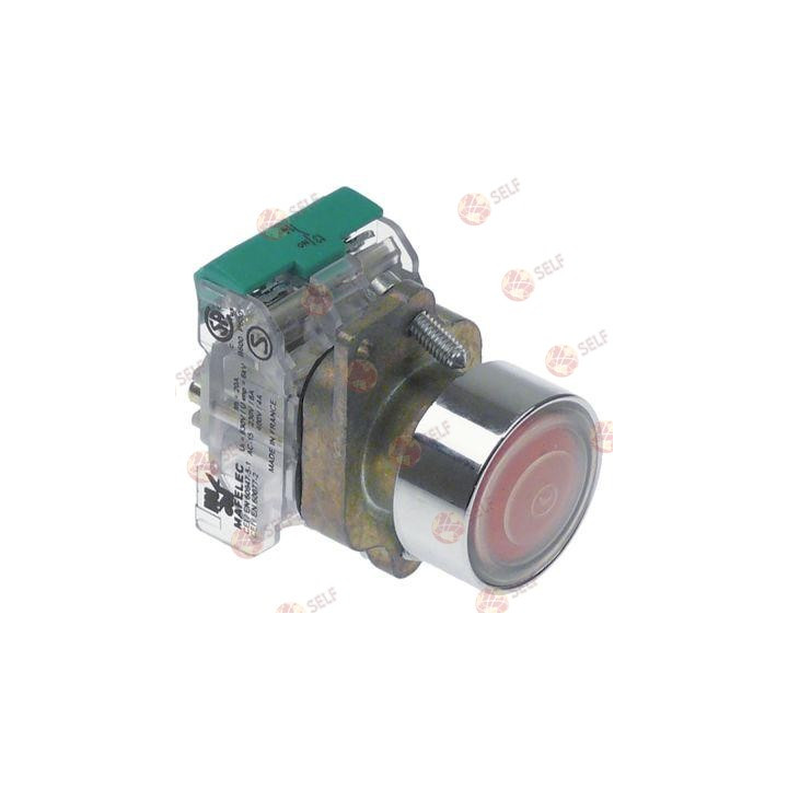 basma düğmesi 1NO 20A ø 22 mm kırmızı komple - 2140783 | Self Endüstriyel Yedek Parça