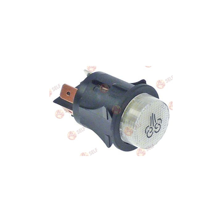 anlık basmalı anahtar montaj çapı 25 mm beyaz 1NO/gösterge lambası 250 V 16 A buhar - 4521917 | Self Endüstriyel Yedek Parça