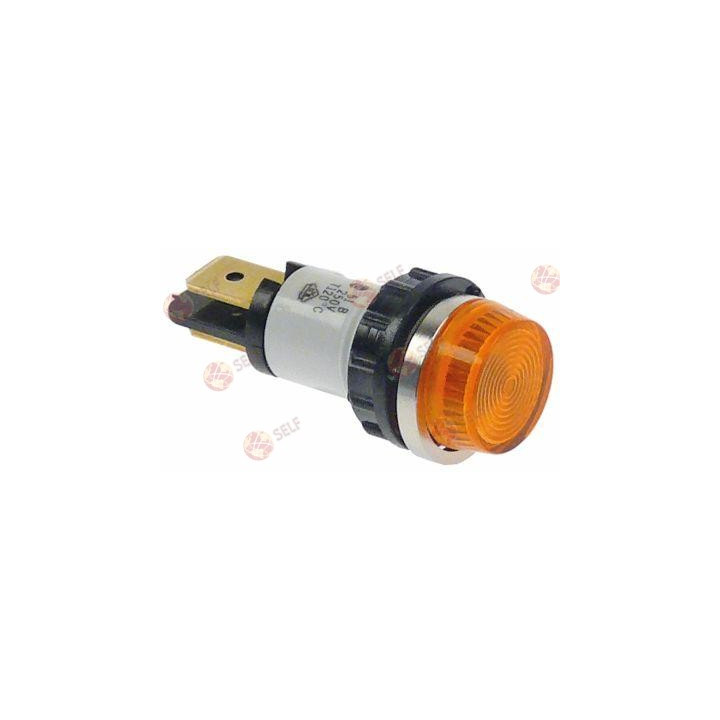 gösterge lambası ø 18 mm sarı 250 V bağlantı F6,3 sıcaklık direnci 120 °C plastik/metal komple - 4480016 | Self Endüstriyel Yede