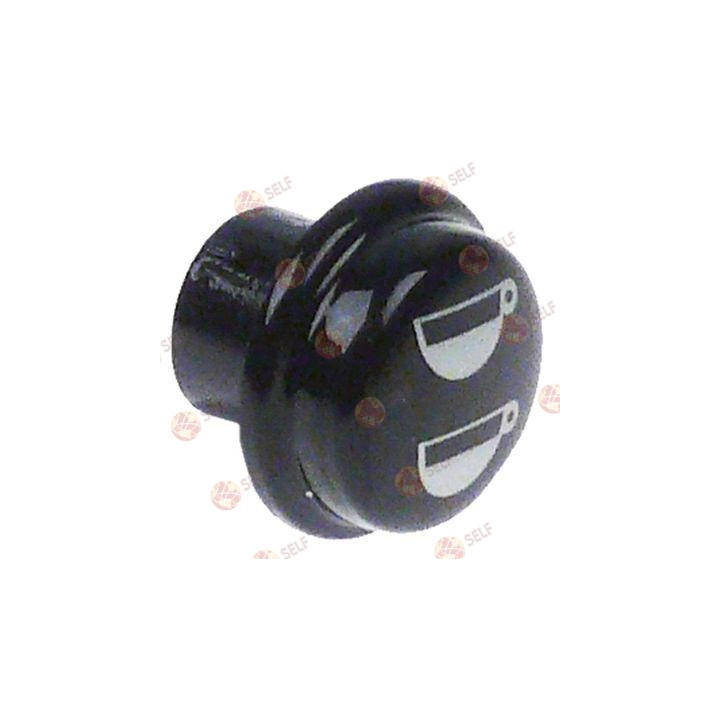 yuvarlak düğme 17 mm siyah 2 küçük plastik fincan - 2500010 | Self Endüstriyel Yedek Parça