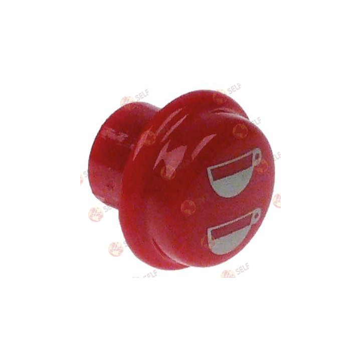 yuvarlak düğme ø 17 mm plastik kırmızı 2 fincan küçük SANREMO - 2500011 | Self Endüstriyel Yedek Parça
