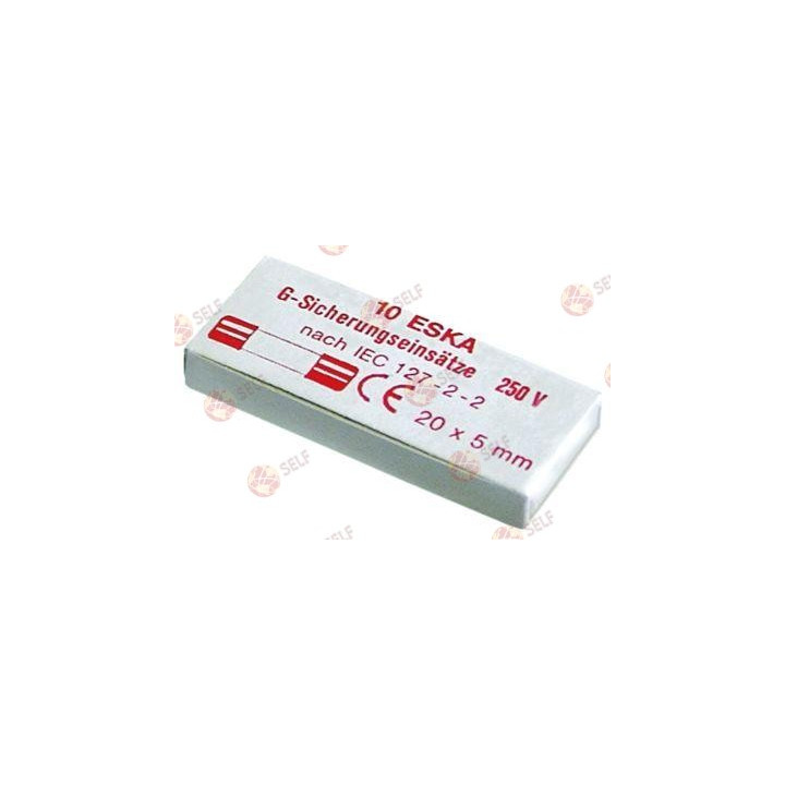 ince sigorta, boyut ø5x20 mm, 0,2 A, hızlı tepkili, nominal 250 V, adet 10 - 1620184 | Self Endüstriyel Yedek Parça