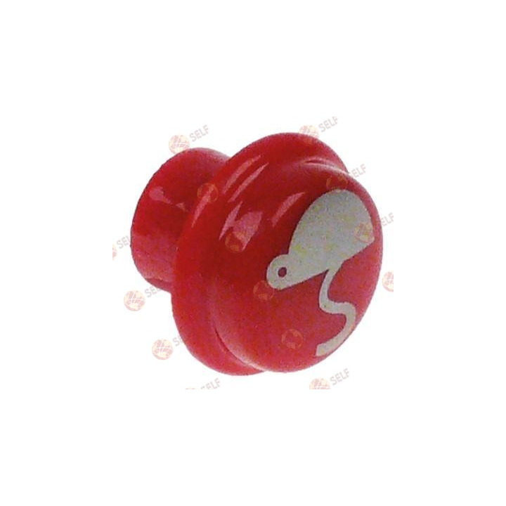 yuvarlak düğme çap 17 mm kırmızı kahve başlat/durdur plastik - 2141579 | Self Endüstriyel Yedek Parça
