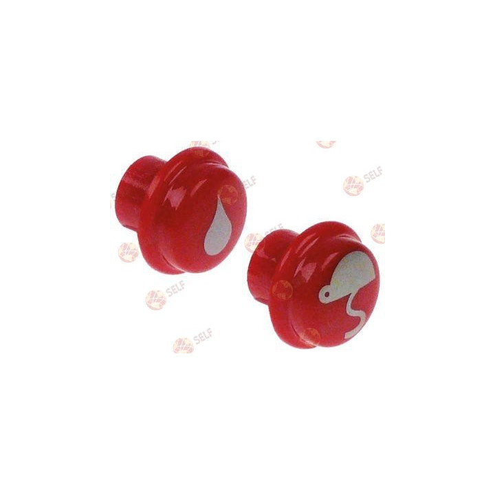 anahtarlar yuvarlak ø 17 mm plastik 2'li set kırmızı kahve/su Sanremo - 4522305 | Self Endüstriyel Yedek Parça
