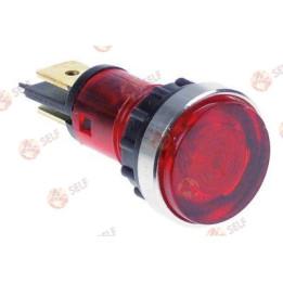 işaret lambası ø 12 mm 230 V kırmızı bağlantı erkek faston 6,3 mm model CM/5 - 3640264 | Self Endüstriyel Yedek Parça