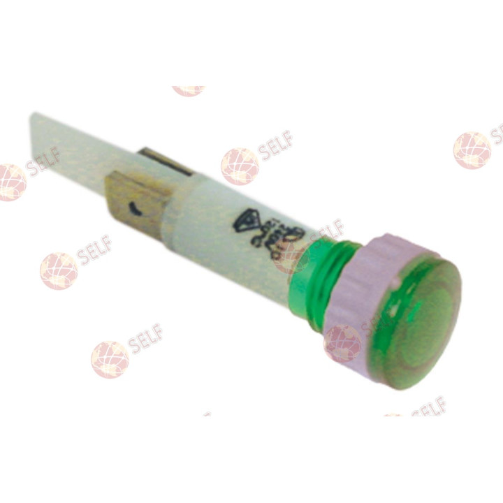 gösterge lambası ø 10 mm 400 V yeşil bağlantı erkek faston 6,3 mm soket vidalı taban - 3640490 | Self Endüstriyel Yedek Parça