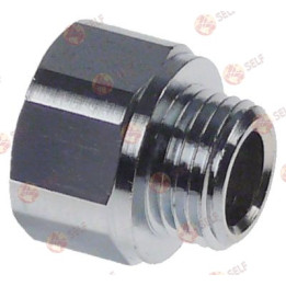 غطاء طرفي ملولب m16x1.5 القطر الداخلي 10 مم الطول 22 مم نحاس مطلي بالكروم ws 22 - 3180301 | Self Endüstriyel