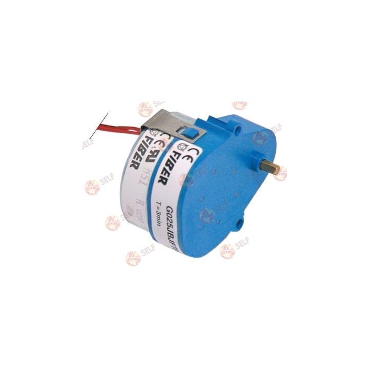 محرك تروس FIBER طراز M51BJ0R0000 230 فولت 50/60 هرتز، مدة التشغيل 60 ثانية، 1 دورة في الدقيقة، قطر العمود 4 مم، الطول 66 مم، الع