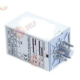 zaman rölesi CDC Sc815 zaman aralığı 6 saniye 24 VAC/DC 10 A 1CO bağlantı geçmeli bağlantı yuvarlak 8 kutuplu - 3500004 | Self E