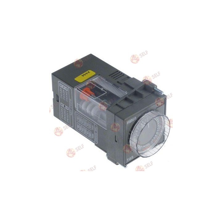 zaman rölesi FIBER T45 zaman aralığı 0 saniye-120 saat 230 V AC 5/2 A montaj ölçüleri 45x45 mm 2CO - 5280018 | Self Endüstriyel 