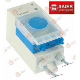 dozaj pompası SAIER iletkenlik kontrolü 6 l/saat 230 VAC deterjan hortumu ø 5x8 mm emme seviyesi 1,7 m - 1880081 | Self Endüstri