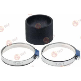 buhar hortumu dış çap 78 iç çap 70 mm uzunluk 54 mm silikon kırmızı/siyah - 1362299 | Self Endüstriyel Yedek Parça