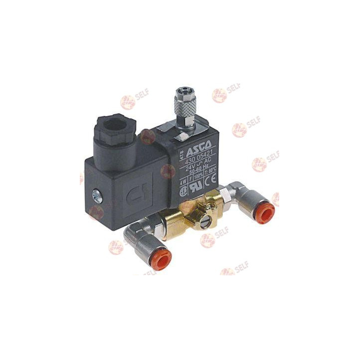 solenoid valf pirinç 3 yollu bağlantı John Guest 6 mm NC DN 1,6 mm p maks. 8,5 bar - 4545056 | Self Endüstriyel Yedek Parça